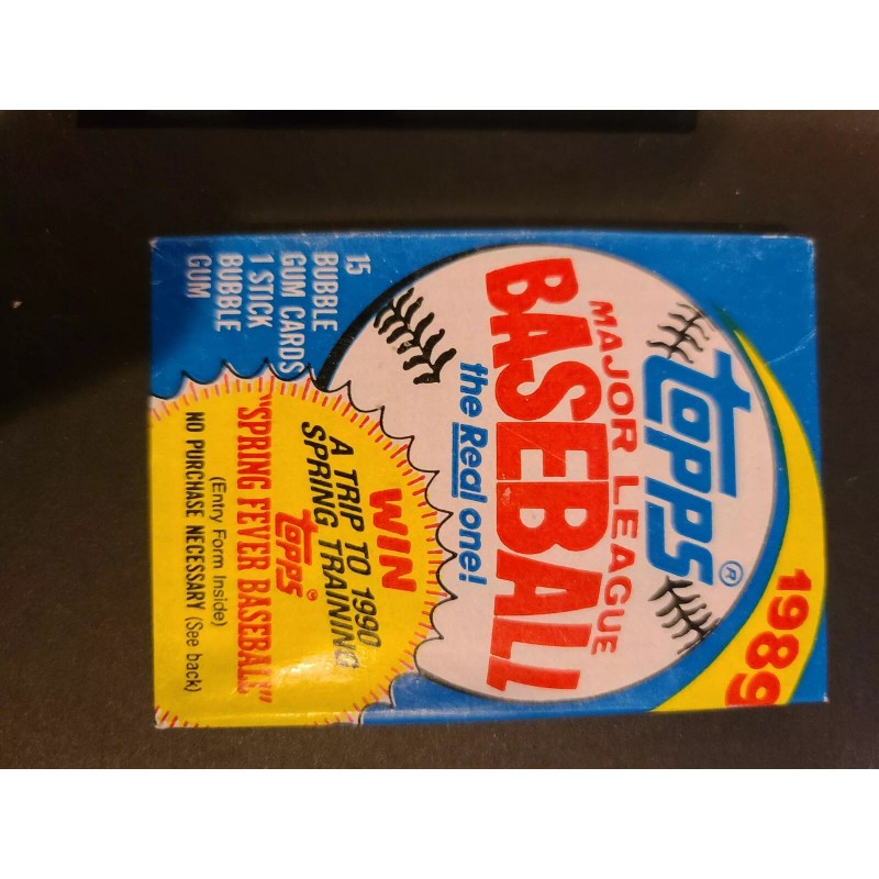 1989 Topps Baseball Card Wax Pack Unopened