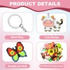 50pcs Cute Bulk Keychains for Kids,Non-Repeat Cartoon Key Chains Backpack