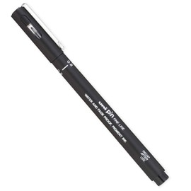 Uni Pin Fineliner Drawing Pens - Black Ink - 0.8mm Nib - Pack of 8