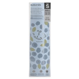 Suavinex, Thermos Flask Baby On the Go Thermos Flask 500 ml Insulated Flask Stainless Steel Hermetic Screw Cap Blueberry Blue 500 ml