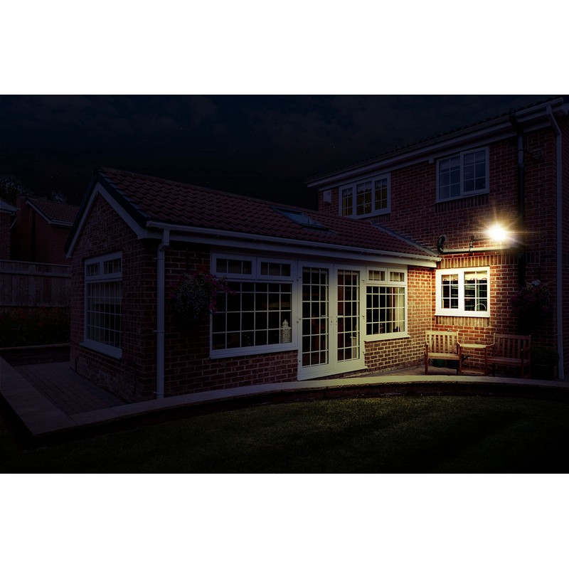 Luceco LED Eco Slimline Floodlight, 20 Watts, Black
