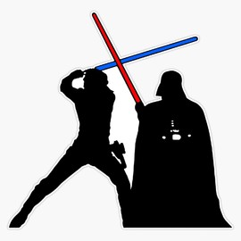 Luke Vs Vader Sticker Bumper Sticker Vinyl Decal 5"