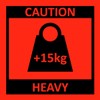 Shipping Labels + 15 kg Caution Heavy Stickers, Pack of