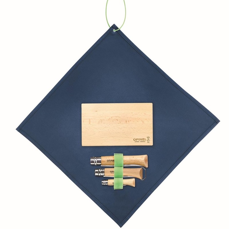 Opinel Nomad Camping Kitchen Utensil Kit, Includes No.12 Serrated Knife,