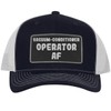 Vacuum-Conditioner Operator AF - Leather Black Patch Engraved Trucker Hat,