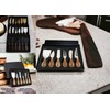 6 Piece Cheese Knife Set with Wooden Handle (Gold)