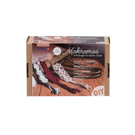 Glorex 5100902 Macrame Craft Set, Boho Style Pendants Self-Knotted, Contents for 3 Pendants