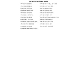 TUSK Grab Handle Black for KTM 300 XC-W (E-Start) 2012-2016