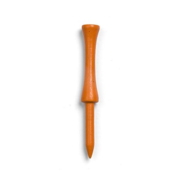 3 1/4" Inch Step Down Golf Tees | Made from Natural Hard Wood | Strong, Light Weight & Biodegradable Material | Pack of 100 - Orange