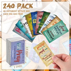 Maitys 240 Pcs Bible Verse Cards Prayer Cards for Women with Assorted Bible Verses Mini Scripture Cards Inspirational Quote Cards Christian Gifts Encouragement Cards for Students Friends (Retro)