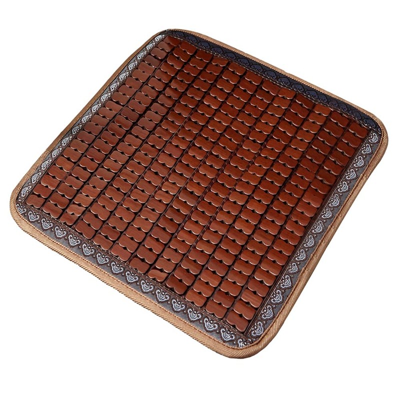 Ecloud Shop Bamboo Cool Seat Cushion Mat Set, Square Chair