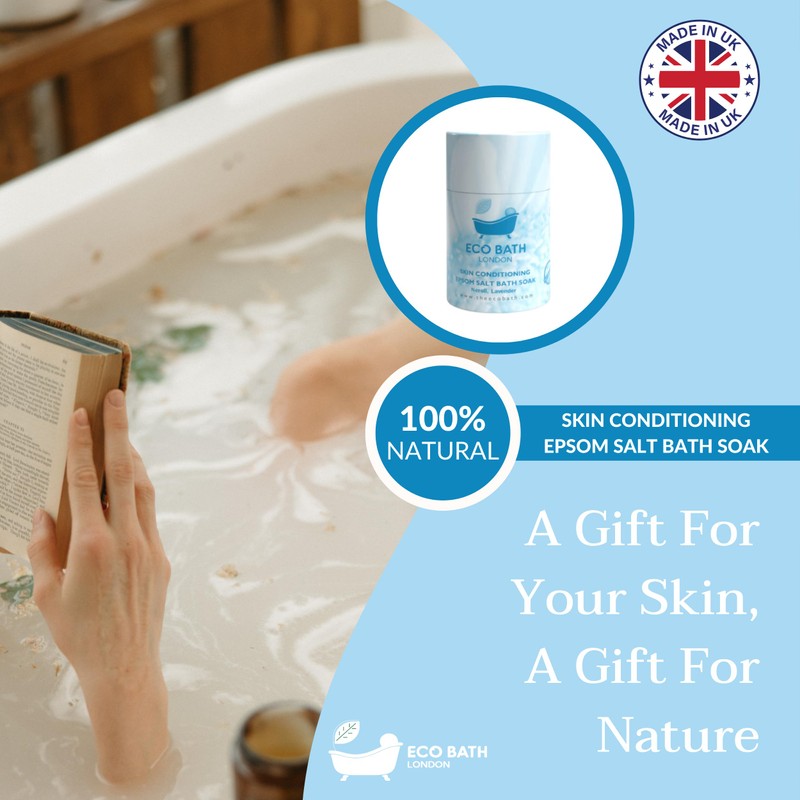 Eco Bath London Skin Conditioning Epsom Salt Bath Soak, Tube