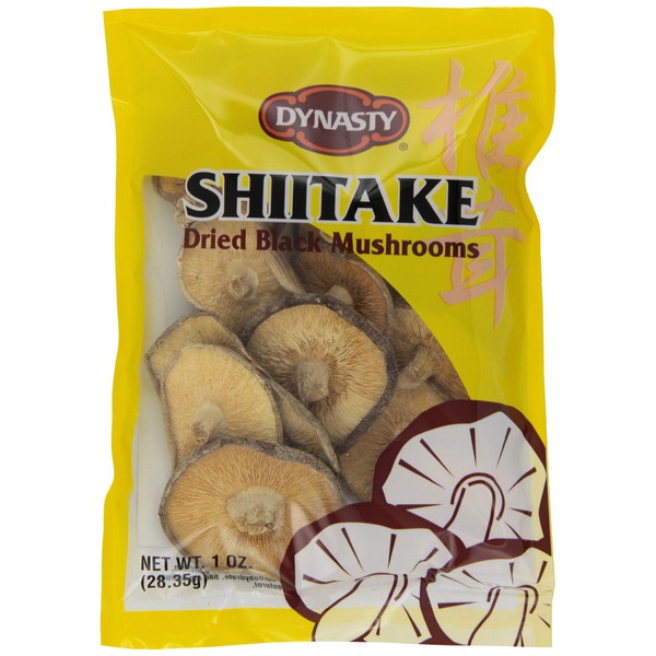 Dynasty Whole Shiitake Mushrooms, 1-Ounce Package (Pack of 12)