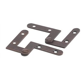 Hinge Outlet Pivot Door Hinge, Deep Offset, Statuary Bronze, 3/4" Inch x 1-1/2" Inch, 2 Pack