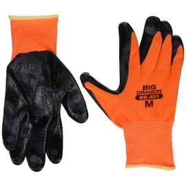 Fuji Glove BD-401 M Nitrile King 7057 Nitrile Rubber Back Gloves