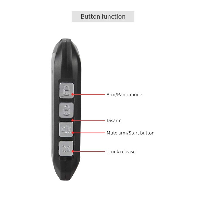 EASYGUARD EC201-M9 2 Way Car Alarm System with 1.73 inch