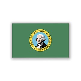 Washington State Flag Magnet | 5-Inches by 3-Inches | Premium Quality Heavy Duty Magnet | MagnetPD353