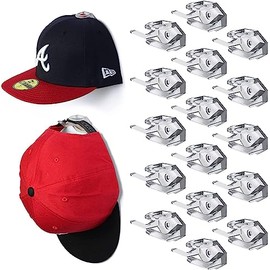 8 Ganchos para Sombreros para Montaje en Pared,Ganchos de sombrero colgador,8 ganchos para sombreros,8 adhesivos fuertes, 8 tornillos,para colgar sombreros, bolsos, auriculares, ropa（transparente）
