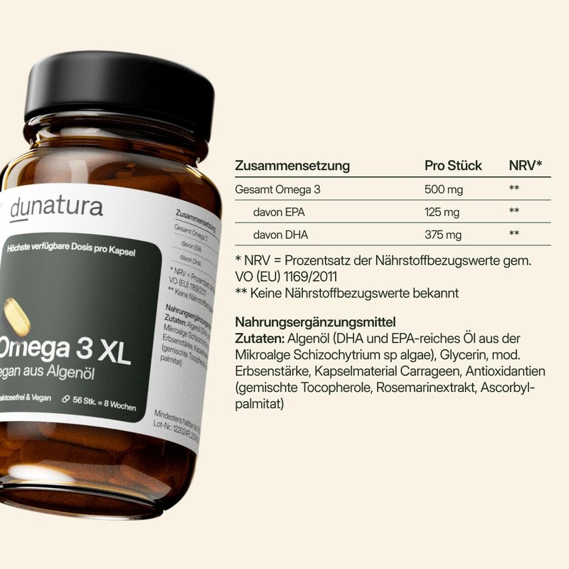 Dunatura Omega 3 Capsules - 56 Capsules - EPA &