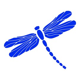 Dragon Fly [Pick Color] Vinyl Transfer Sticker Decal for Laptop/Car/Truck/Window/Bumper (10" x 8.1", Blue)
