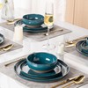 AmorArc Ceramic Dinnerware Sets for 4, 12 Pieces Handpainted Plates