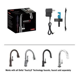 Delta Faucet VoiceIQ Module for Delta Touch2O Kitchen Sink Faucets, Alexa and Google Assistant Voice Activated, Smart Home, EP100855