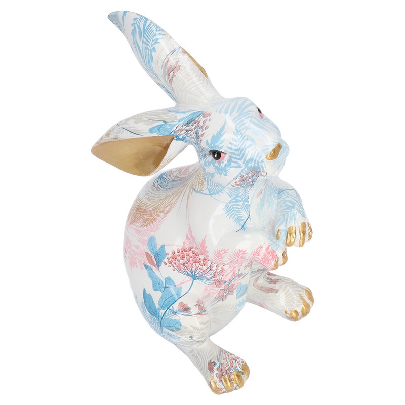 Rabbit Statue Nordic Style Handcrafted Painted Resin Rabbit Desktop Ornament