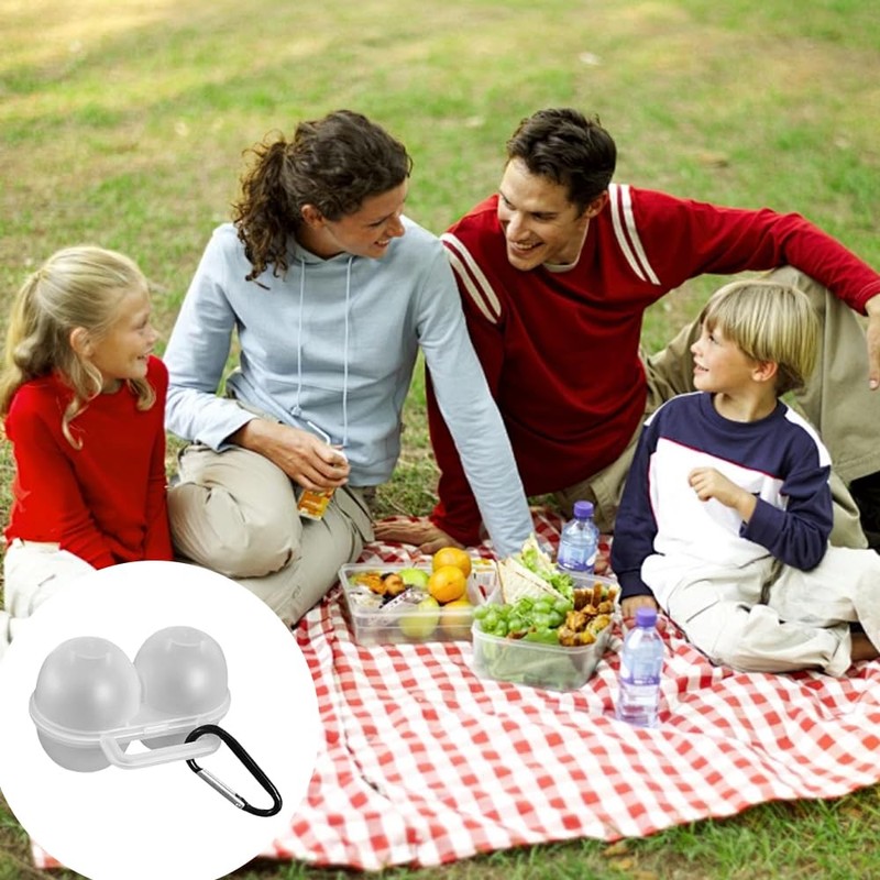 Wvapzwr 2Pcs Eggs Carrier Egg Case, Portable Egg Storage Box