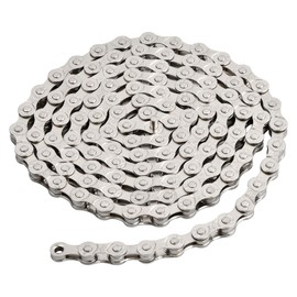Shengxi Bicycle Chain, Bicycle Chain 6/7/8 Speed Bicycle Chain 1/2 x 3/32 Inch 116 Links Special Steel Bike Chain for Chain Lock Road Mountain Bike Road Bike Sports Bicycle (Silver)