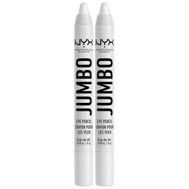 Jumbo Eye Pencil, Radiant Eyeliner, Eyeshadow, Base or Highlighter, No Tugging or Fading, Cream Eye Shadow in White, Set of 2, Milk 604A, 2 x 5g
