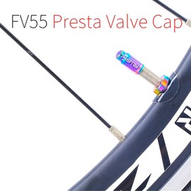 Bicycle Presta Valve Caps, Titanium Alloy French Valve Cap Set, Bicycle Valve Caps Valve Core Wrench and Valve Nut for MTB BMX Road Bike Motorcycle