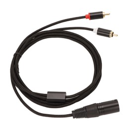 Cable XLR Macho a 2, Cable Divisor HiFi Clear Signal Lossless XLR Y Cable XLR de 3 Pines para Consola Mezcladora, Amplificador de Potencia, Altavoz Activo, Micrófono(2 metros)