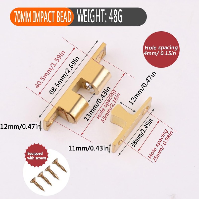 Latch Double Ball Tension Roller Catch Latch, Roller Catch Latch