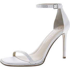 Jessica Simpson Women's Ostey Ankle Strap Heeled Sandal, White, 6.5