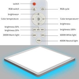 RGBCW Ceiling Lamp BT Remote  Infinitely Dimmable Bedroom Ceiling Lamp