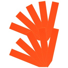 Safety 3 Gardening Color Labels, Pack of 10, Orange, 0.6 x 3.5 inches (15 x 90 mm)