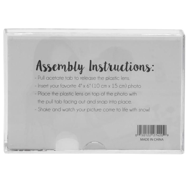 Neil Enterprises Inc. 4" x 6" Heart Glitter Photo Snow