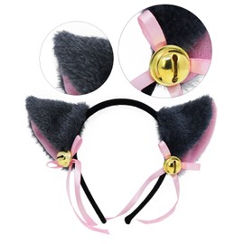Keesin Cat Cosplay Set Plush Claw Gloves Cat Kitten Ears Tail Collar Paw Cute Adorable Party Costume Set for Children and Adults