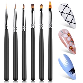 Nail Art Brushes Set Gel Polish Nail Art Design Pen Painting Tools with Nail Extension UV Gel Brush, Builder Gel Brush, Gradient Pen and Nail Art Liner Brush for Salon at Home DIY Manicure, HJ-NB122