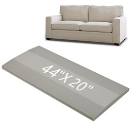 HAVARGO Couch Cushion Support for Loveseat Sofa High Density Foam 44"x20" Inches Sofa Couch Supports for Sagging Cushions Light Grey 1PC with Anti Slip Mesh Fabric