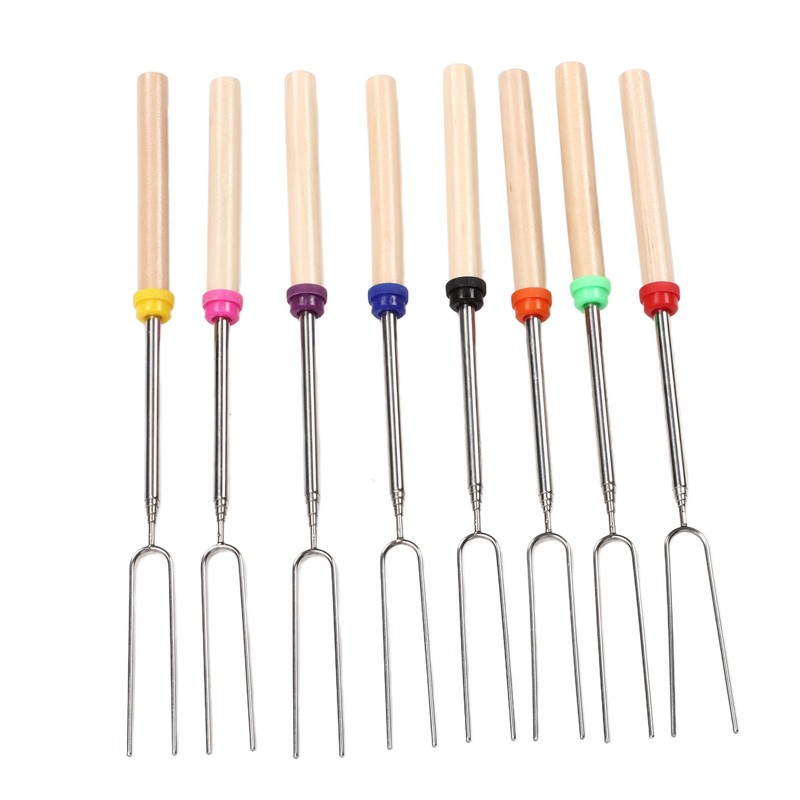 8Pcs Telescoping Extendable Marshmallow Roasting Sticks Marshmallow Sticks Kit Extending