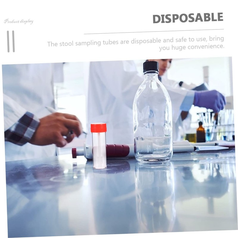 Hohopeti 12pcs Stool Sample with Leakproof Spiral Caps Medical Containers