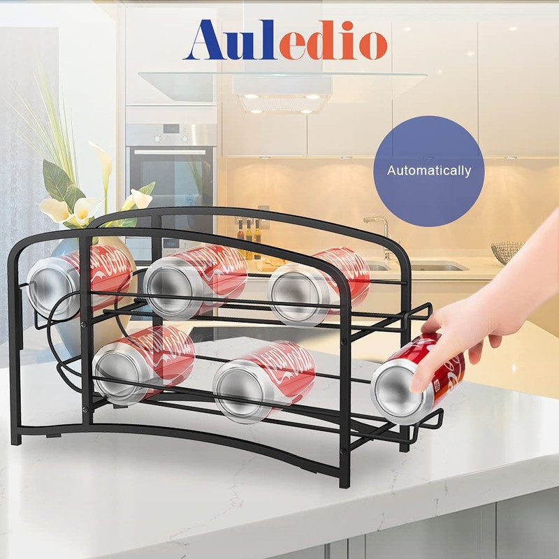 Auledio Stackable Beverage Can Dispenser Rack, Storage Organizer Holder for