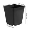HOIGON 100 Pack 3 Inch Black Square Nursery Pot, Durable