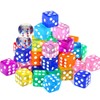 SULIUDAJI Set of 20 colourful dice 6-sided, 16 mm