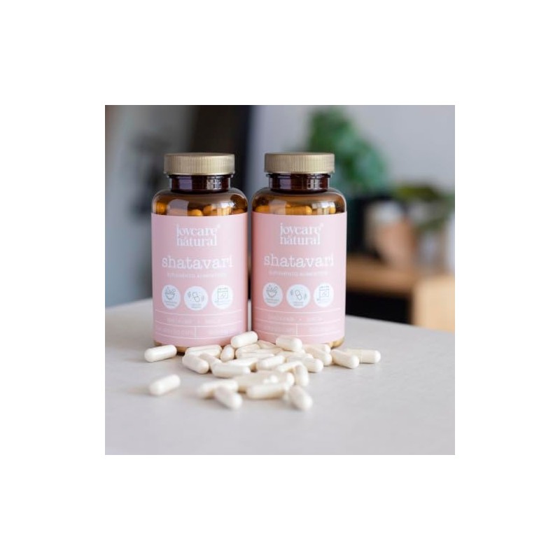 Shatavari 120 Cápsulas, Suplemento Alimenticio Vegano, Extracto de Raíz Natural,
