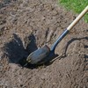SDMAX 1x Heavy Grade Black Medium-Sized Metal Spade Hoe, Heavy