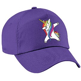 4sold Girls Fabulous Colourful Unicorn Baseball Cap Kids Caps Sports Rainbow Kids Summer Hat School Girls Adjustable Baseball, Purple