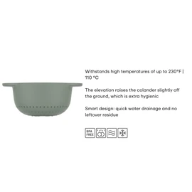 Mepal - Chef it colander - Easy drain design prevents clogging - Non-slip base for added stability - Dishwasher safe - Kitchen strainer - 1500 ml - Navy