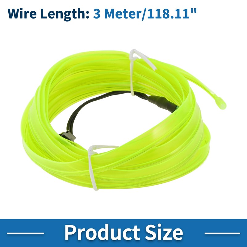 A ABSOPRO 3 Meter EL Wire Cable LED Glow String